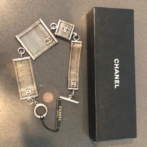 CHANEL Jewelry - Chanel authentic silver bracelet (EUC)